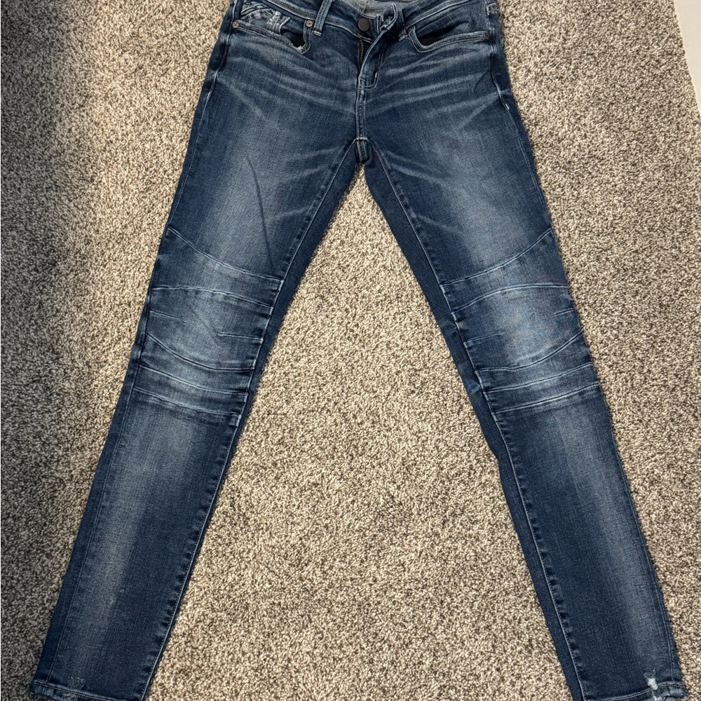 Buckle Black Skinny Moto Jeans #53